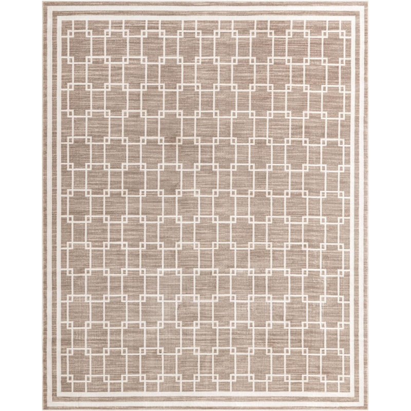 Tapis beige contemporain Ogorman, Rectangle 7 pi 10 po x 10 pi