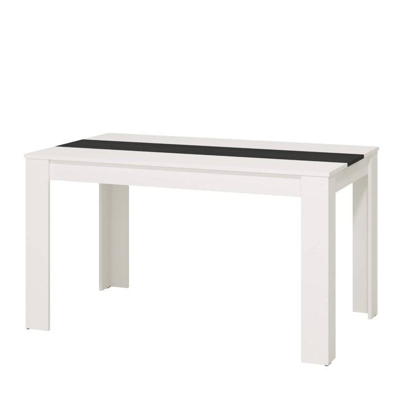 Khawla Dining Table, White/Black, White