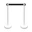 Barrière de sécurité de 36 po pour ceinture de sécurité rétractable (6 poteaux avec ceinture noire de 78 po + récepteur SF + W)-61913477