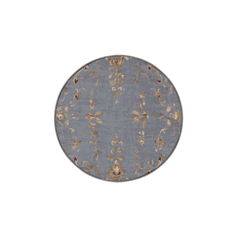 Tapis rose soyeux et moelleux, Rond 6 pi