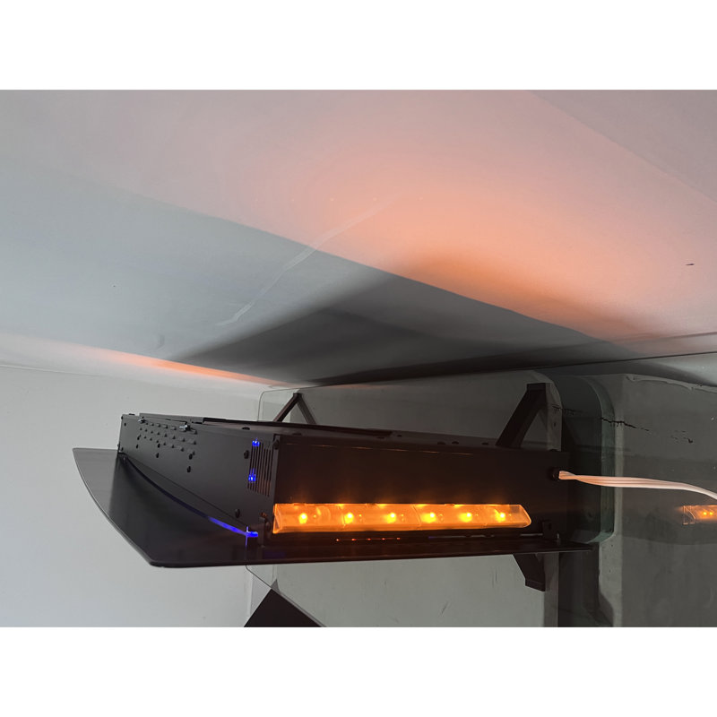 Curved Electric Fireplace With Remote - 1400W Heat, 4 Backlight Colors, Adjustable Flame & , Wall Mounted/Table Top 48 Inch 5000 /H 11 Temperature Settings, Multi Color