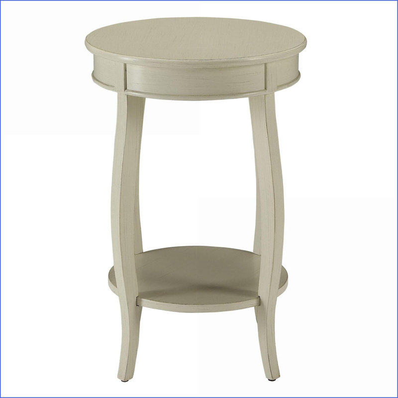 Table basse ronde en bois noir - peu encombrante, stable et amp; Polyvalent pour les petits salons
