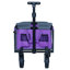 Chariot de camping pliable convertible avec banquette, mauve