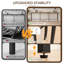 Console extra longue de 240 cm avec station de recharge, table d'entrée en chêne avec ports USB et prises électriques pour salon et couloir-1616509899-1616509937