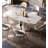 Modern Light Luxury Rectangular Shiny Sintered Stone Dining Table-110743668