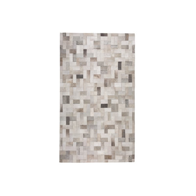 Dieter Geometric Leather Hand Woven Area Rug