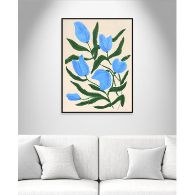 «Colette Blue Tulips Print» par Camilla Bergqvist