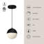 Luminaire suspendu sphère 1 lumière Monae-99987414-99491378