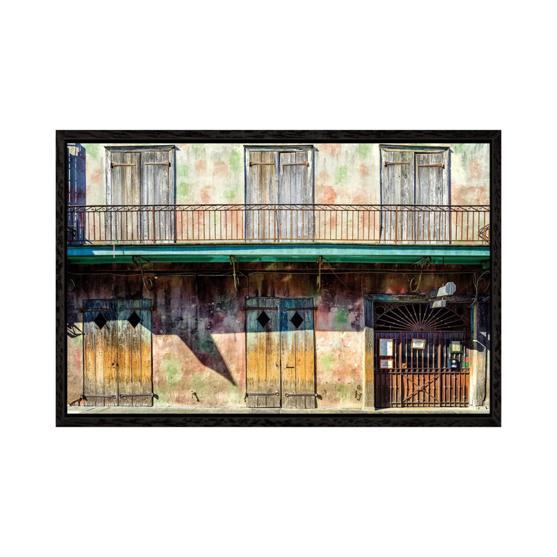 Preservation Hall, Jazzclub French Quarter 1 Piece Wall Art on Canvas, 101.6 cm H x 66.04 cm W, Black Framed