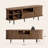 63'' Fluted Tv Stand With Curved Sliding Tambour Doors
