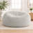 71" Giant Foam Bean Bag Chair, Oversized Round Chaise Lounge with Side Pocket for Kids, Teens, Adults,  White-608931297