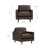 Alyvia 34" Brown Top Grain Leather Square Arm Accent Chair