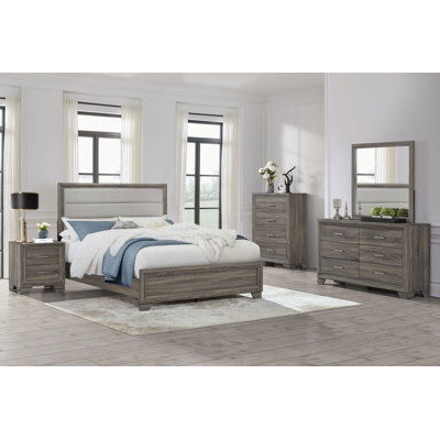 Leyna 5-piece Queen Bedroom Set Brown Oak