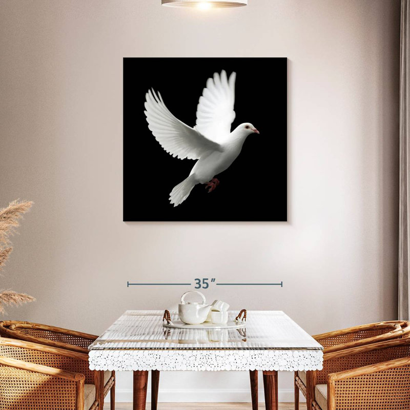 Arney White Dove, 36" H x 36" W