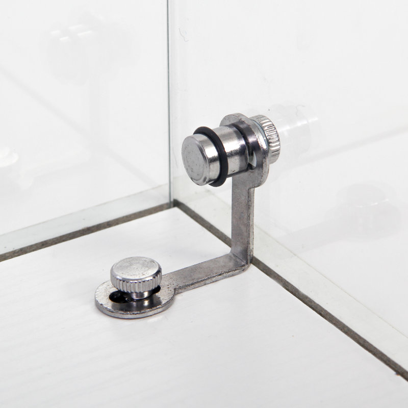Glass Display Cabinet  Shelves With Door, Floor Standing Curio Bookshelf   Bedroom Office,