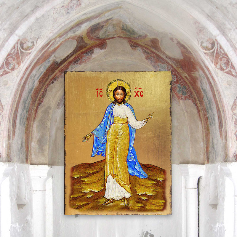 Peinture inspirante de Jésus, H 8 po x l 6 po