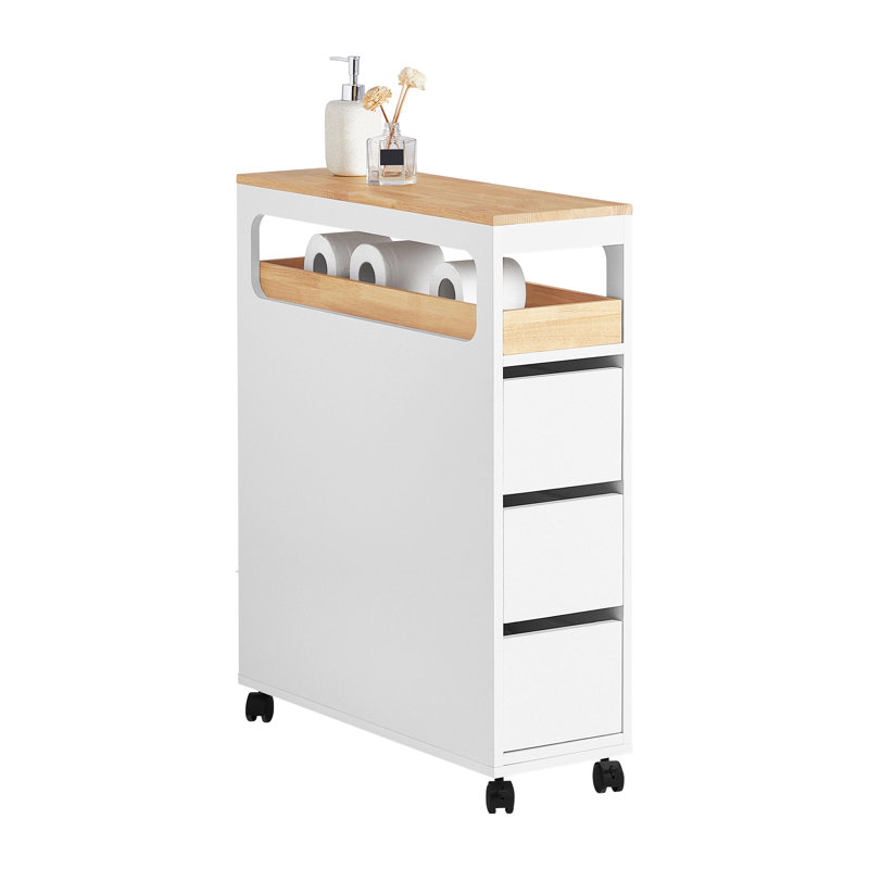Keondra Freestanding Bathroom Cabinet, White