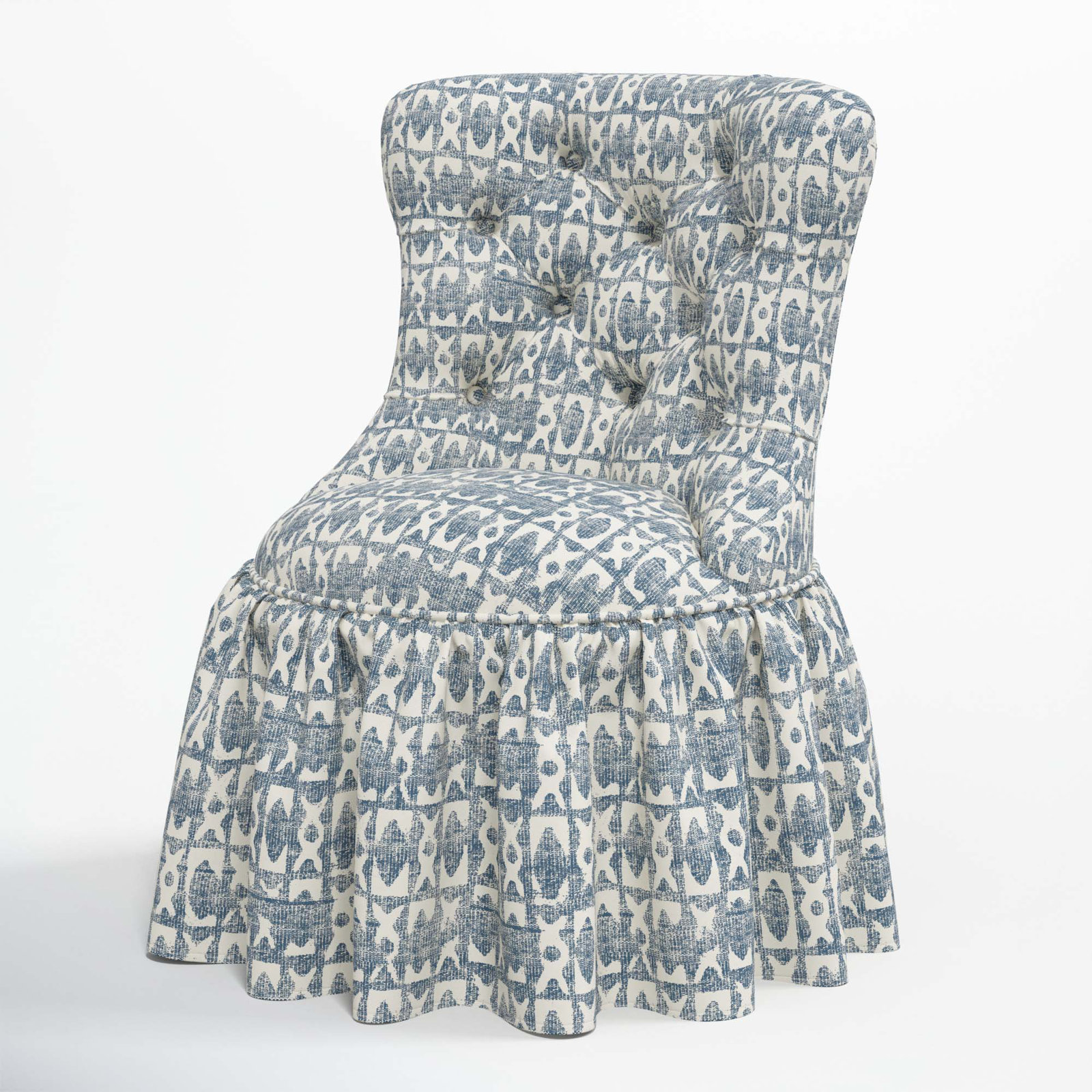 Minnie Side Chair, Texture Block Blue