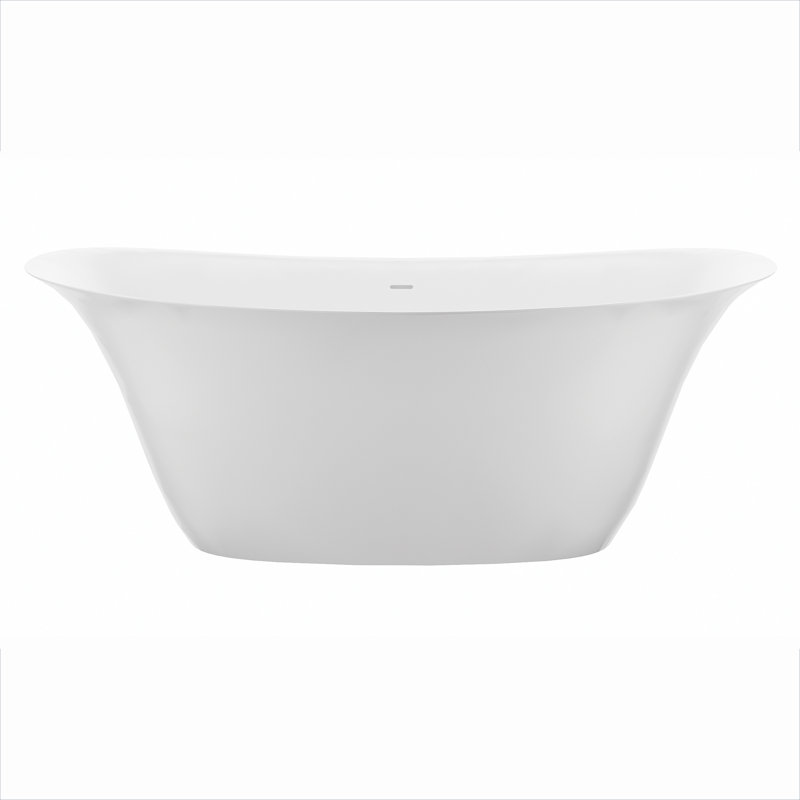 Maricela 72" Freestanding Air Bathtub, Gloss White