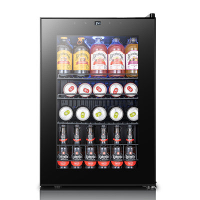 Yeego 77-Can 2.18 Cu. Ft. Beverage Refrigerator With Digital Temperature Control And Double Tempered Glass Door on Fridge.com