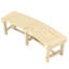 Banc d'extérieur semi-circulaire rond, banc de jardin en bois