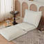 Fauteuil convertible convertible: canapé-lit avec dossier réglable et coussins - beige-1682582764