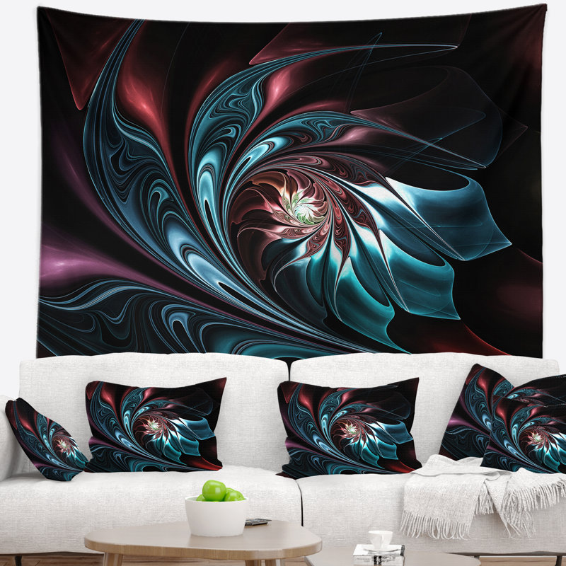 Tapisserie florale, H 50 po x l 60 po