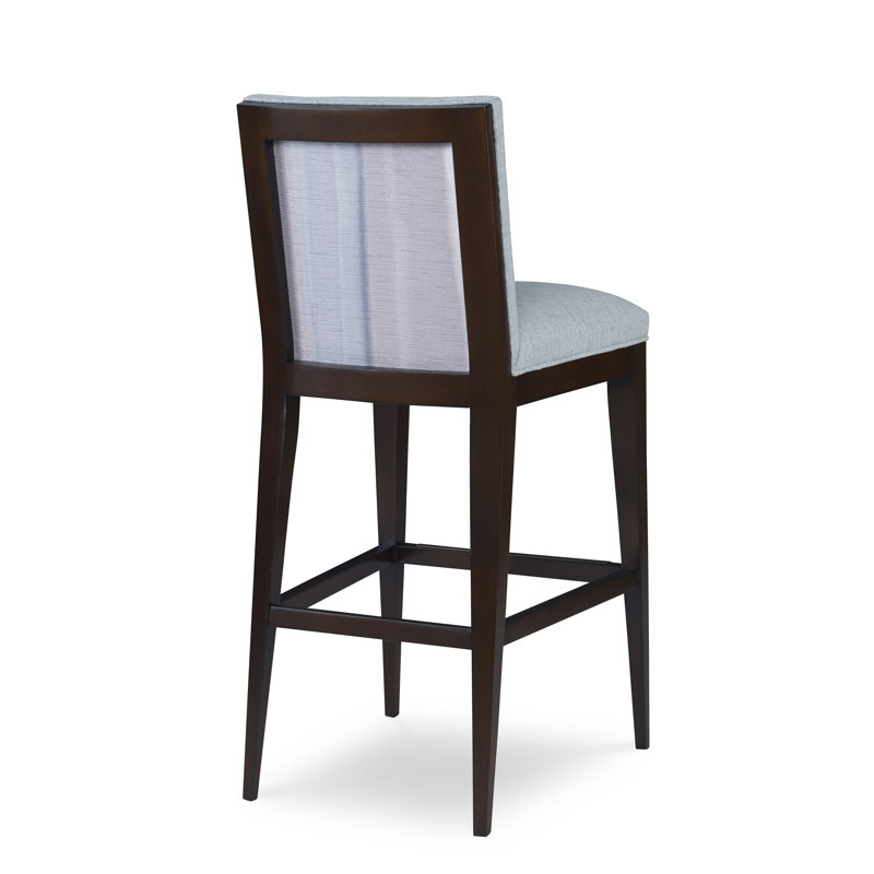 Tabouret de bar et de comptoir Logan, Ébène vintage, Tabouret de comptoir (assise de 24 po de hauteur), Ivoire pétillant