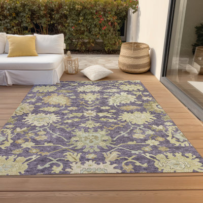 Machine Washable Indoor/Outdoor Cicel ACN1150 Eggplant