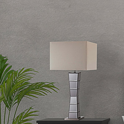 Lampe de table carrée en cristal