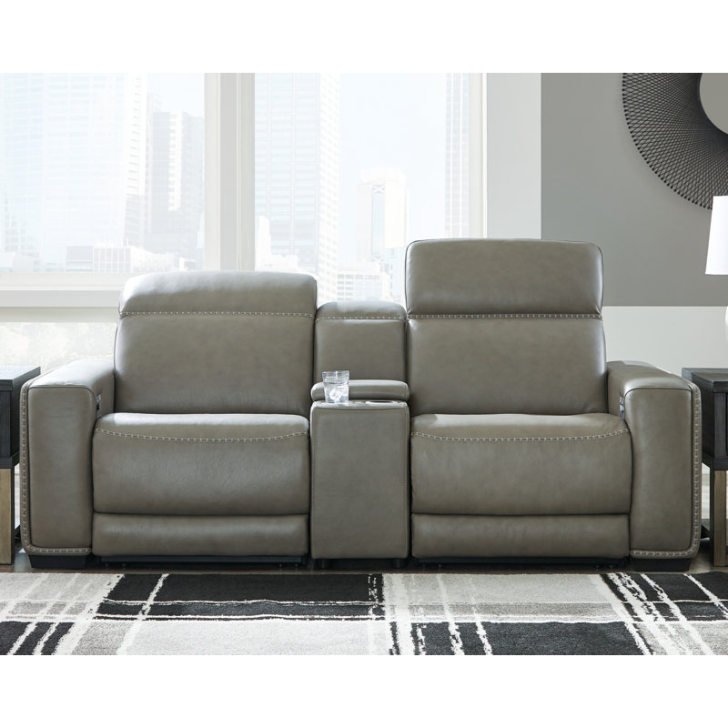 Adaam 85.5'' Leather Power Reclining Corner Sectional