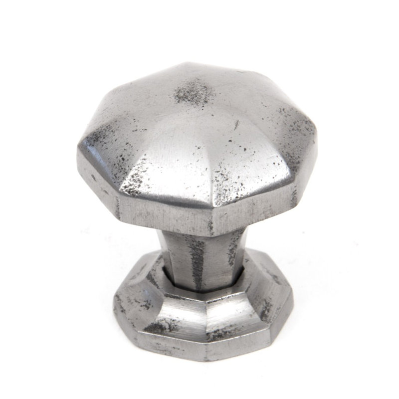 Octagonal Geometric Knob, Natural Smooth, 3.2cm