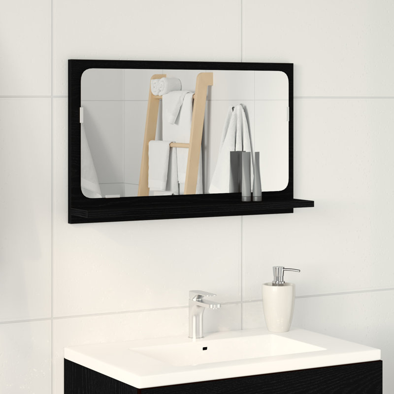 Rectangle Mirror, Black Oak, 37 cm H x 60 cm W