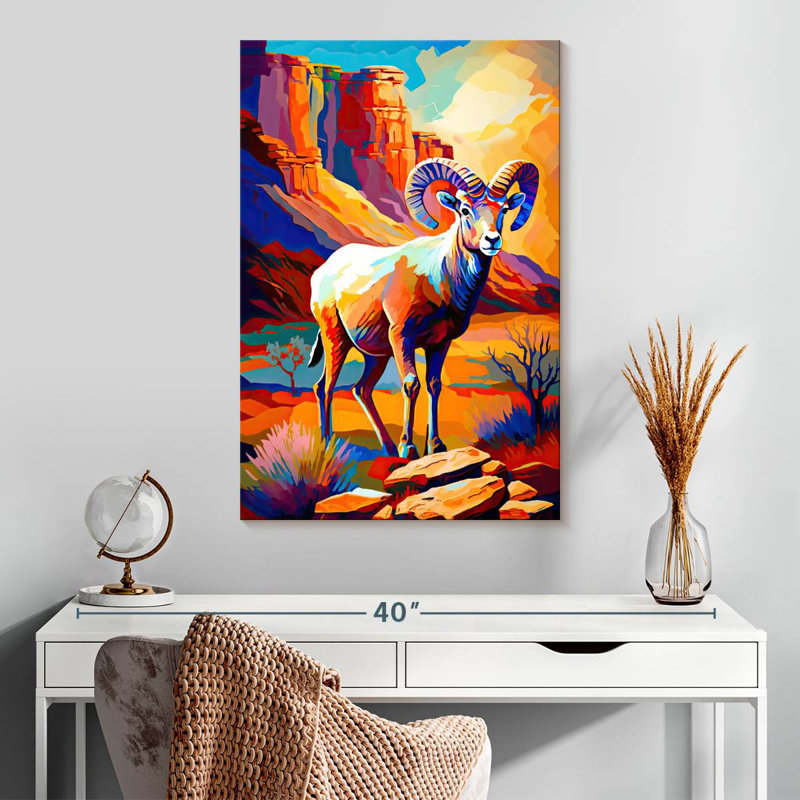 Brampt Bighorn Sheep II, 30" H x 20" W