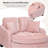 Modern Convertible  Sofa Bed With Storage Ottoman, Reclining Backrest, And Side Pocket Armrest-963692449