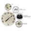 Thermomètre d'extérieur rond Blanc Fleur 15 pouces-98208162