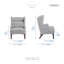 Chaise d'appoint moderne en chenille 27,5 po avec coussins en mousse haute densité et pieds en bois espresso Ferriday-591314287