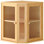 Bamboo Bread Box, Kitchen Countertop Corner Bread Box, Large Capacity 2-tier Bread Container