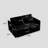 Velvet Sofa Bed with Two Pillows and Adjustable Backrest-255541184