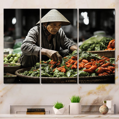 " Farmers In Vietnamese Farmers Market II " 3 - Pieces