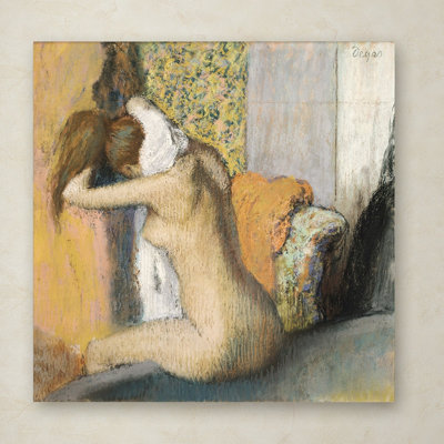 Reproduction d’art sur toile, "après le bain, femme et séchage" par edgar degas