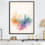 «Minimalisme montagne arc-en-ciel paysage I», reproduction sur toile