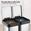 Steel Kitchen Rubbish Bin - 60 L