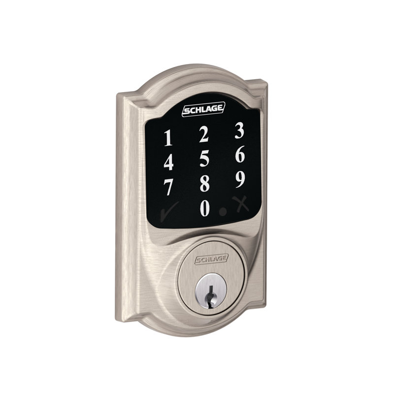 Single Cylinder Keyless Electronic Deadbolt, Satin Nickel