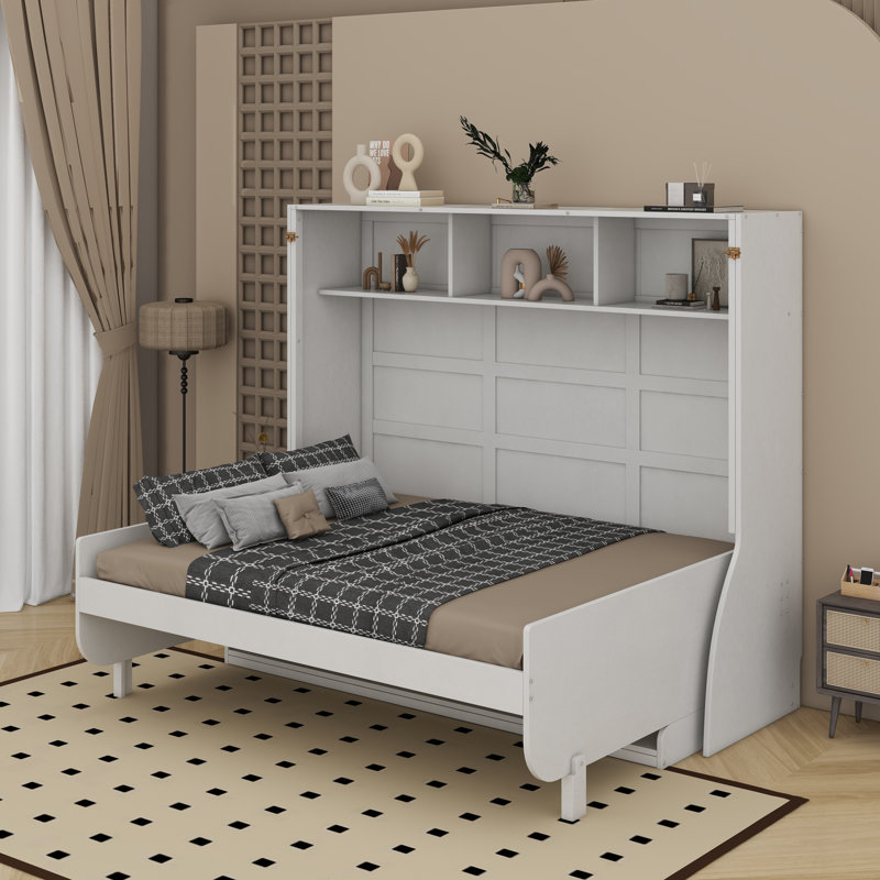 Full Size Murphy Bed With Desk