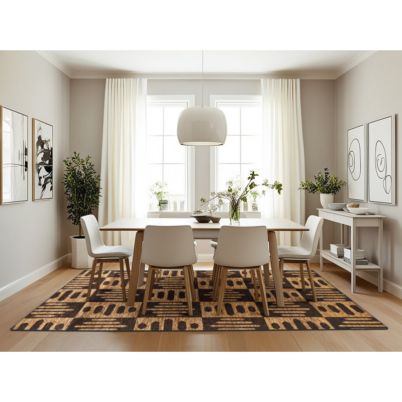 Tapis abstrait moderne 14, Rectangle 7 pi x 10 pi