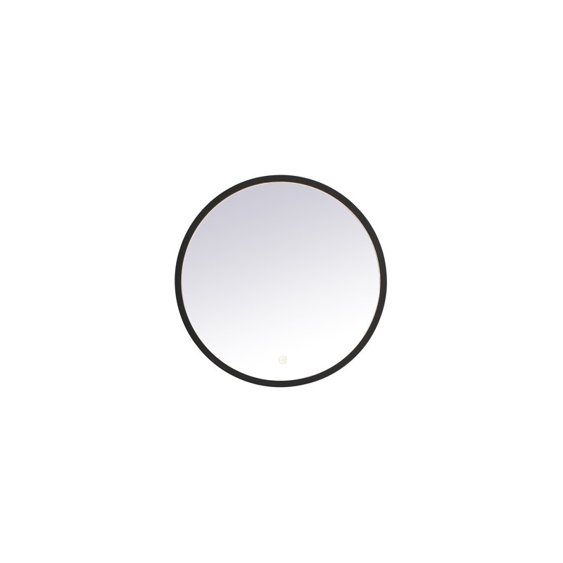 Miroir de salle de bain Pickard, 21 po x 21 po, Noir