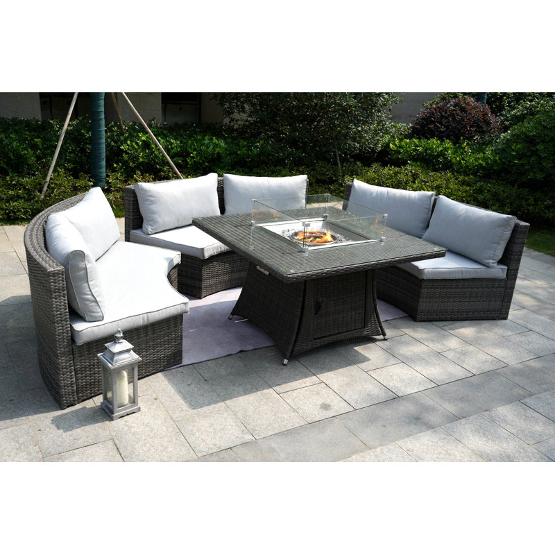 6 - Person Patio Conversation Set with Cushions