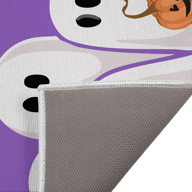 Paillasson Ghost & Pumpkins, L 17 po x L 24 po, Mauve