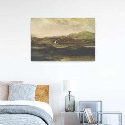 Art contemporain contemporain, paysage de montagne abstrait